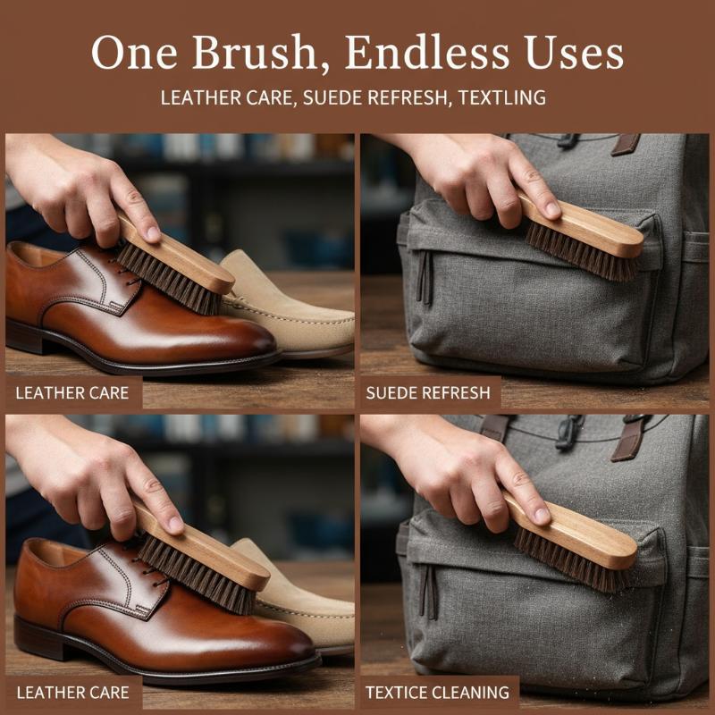 Shoe Cleaning Brush - Escova de Madeira para Sapatos com